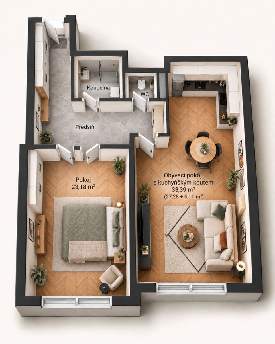 Prodej bytu 2+kk, 70,3 m² po kompletní rekonstrukci, se sklepem Praha 7, Šternberkova 18
